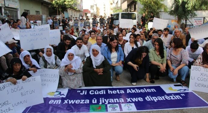 Silopi’de Cudi’deki yangın protesto edildi
