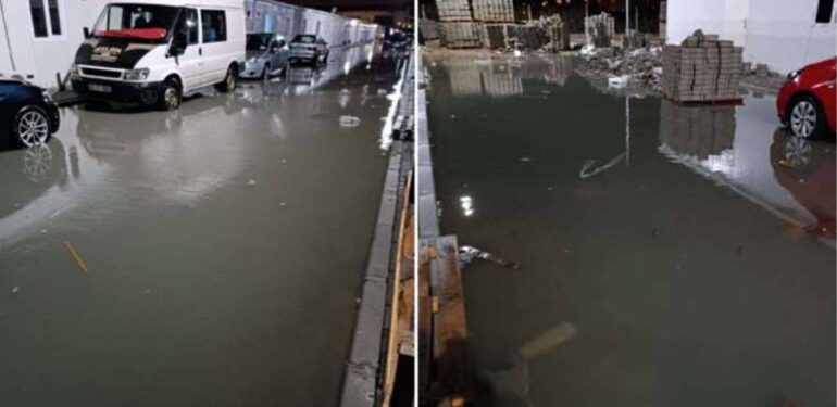 Hatay’da depremzedelerin konteynerlerini su bastı