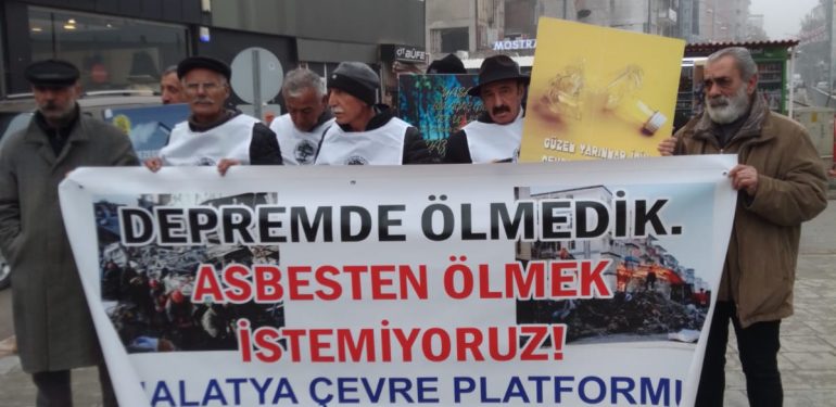 Malatya’dan çağrı : Depremin öldürmediği bizleri, asbestle öldürmeyin