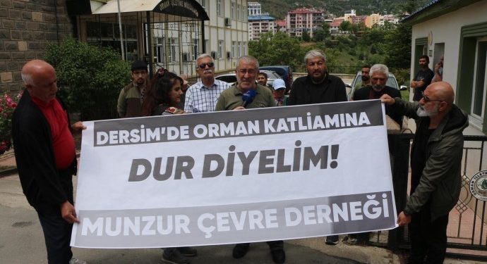 Dersim’de ağaç kıyımına tepki