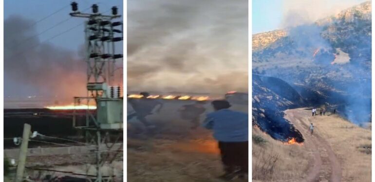 Mardin’de aynı günde üç yangın