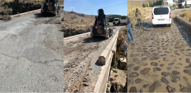 Kayyımın asfaltladığı tarihi taş köprü, DEM Partili belediye tarafından eski haline kavuşturuldu