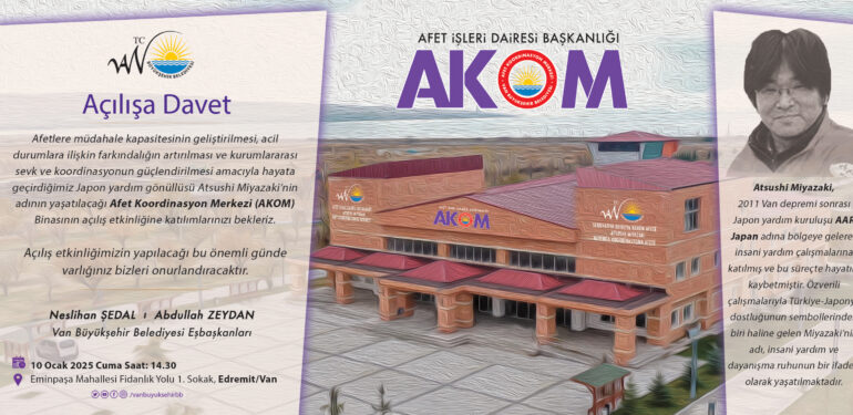 Deprem kenti Van’da örnek model: Afet Koordinasyon Merkezi açılıyor