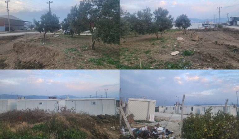 Projesi olmayan yol için bu kez de konteynerler boşaltılacak