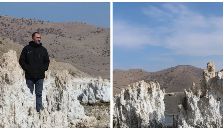 Van Gölü’ndeki çekilme sürüyor: Mikrobiyalitler ortaya çıktı