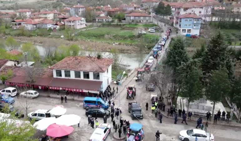 Yozgat’ta protesto: Çiftçiler İmamoğlu’nun tutuklanmasını traktörlerle protesto etti