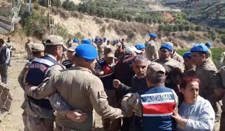 Samandağ’da arazilerine el konmasına karşı direnenlere jandarma müdahale etti